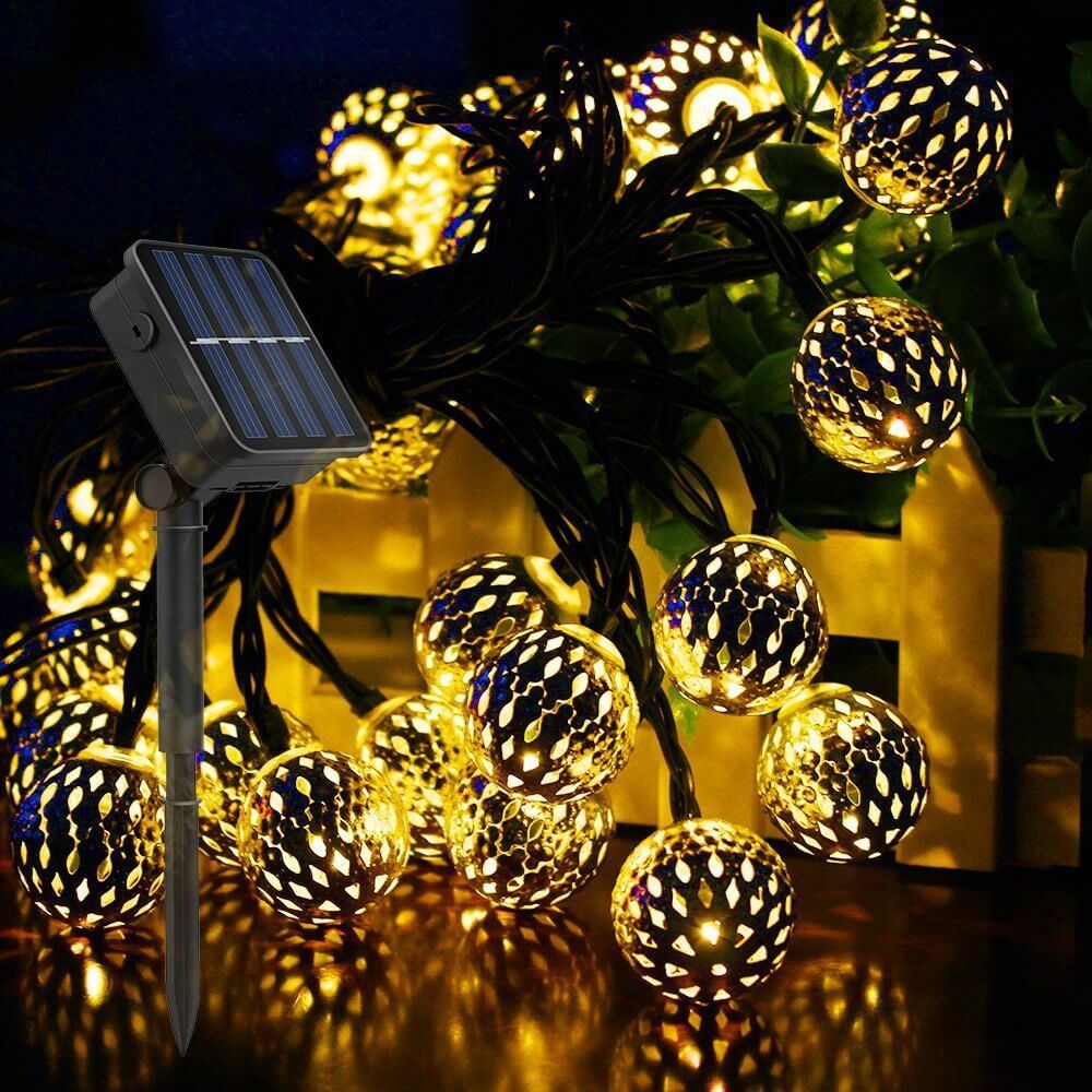 Viora Outdoor Solar String Lights – Vintage LED Globe Design for Patios 3